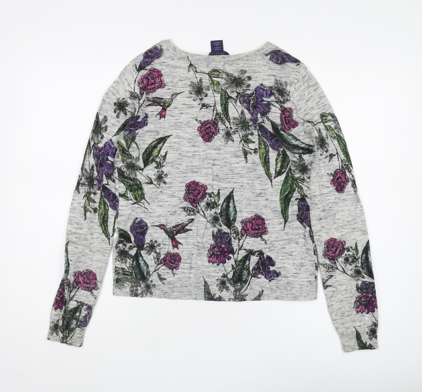Oasis Women's Multicoloured Floral Pullover Jumper S