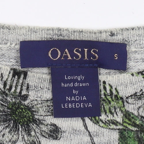 Oasis Women's Multicoloured Floral Pullover Jumper S