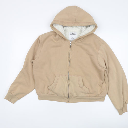Hollister Women's Beige S Full Zip Hoodie