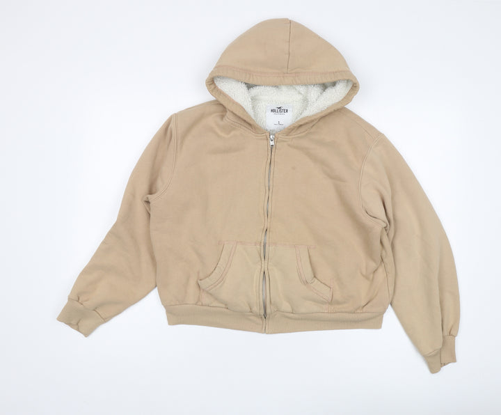 Hollister Women's Beige S Full Zip Hoodie