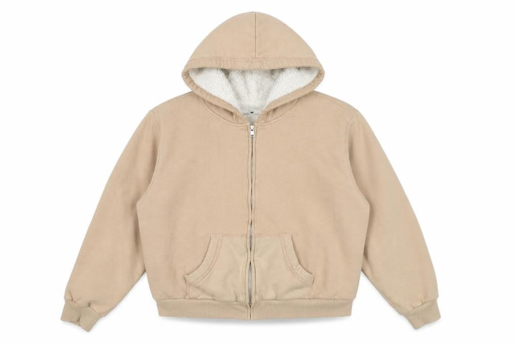 Hollister Women's Beige S Full Zip Hoodie