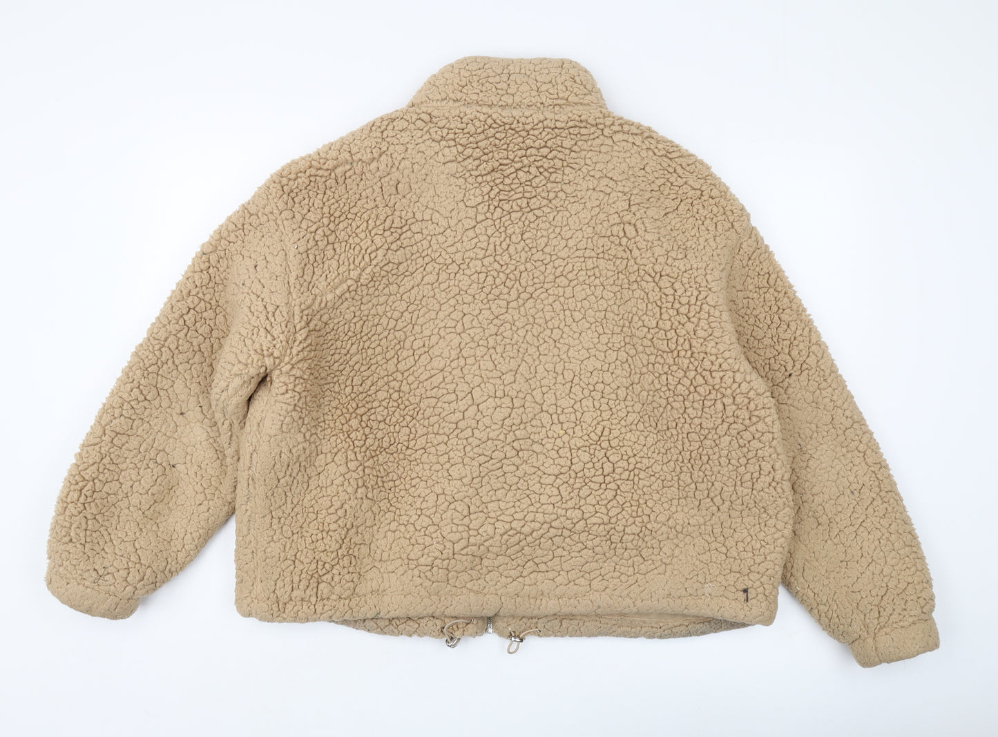 New Look Women's Beige Fleece Jacket, Size L, Casual Style
