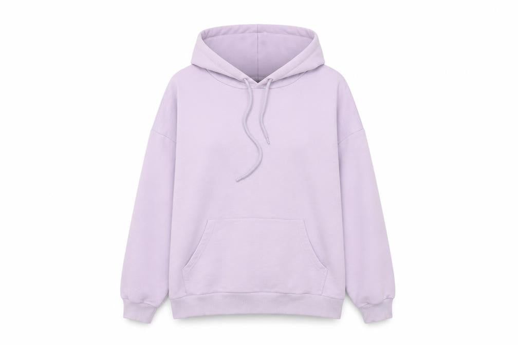 Front view of Monki Women's Purple Pullover Hoodie M