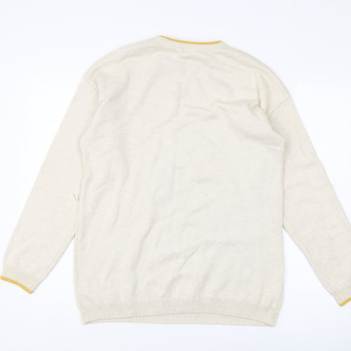 Smiley World Boys Beige Jumper, 16 Years, Fun Graphic Print