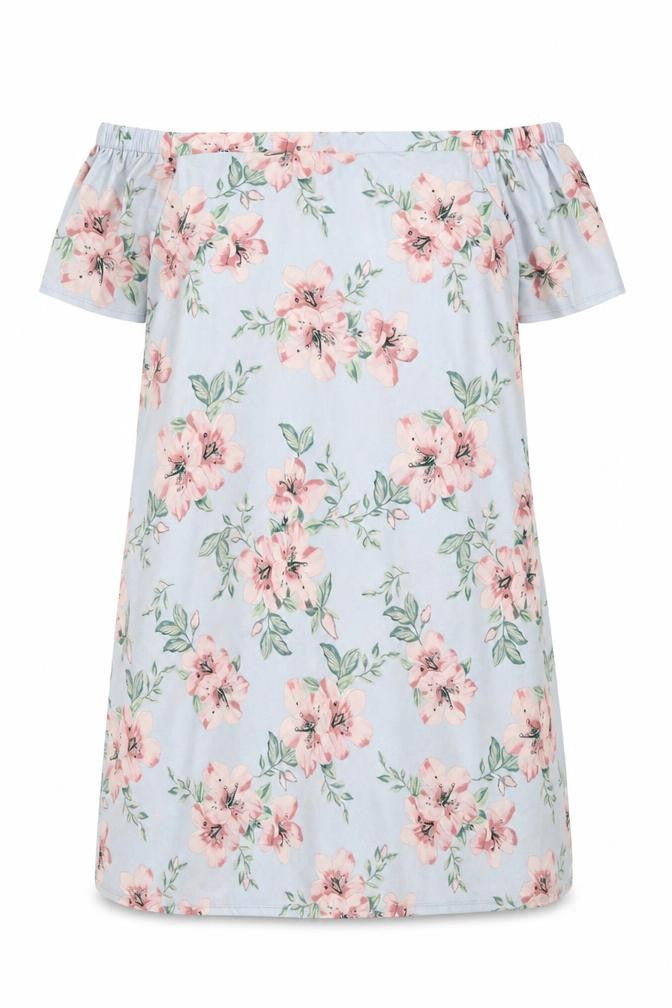 New Look Women's Floral Off Shoulder Dress - Size 20