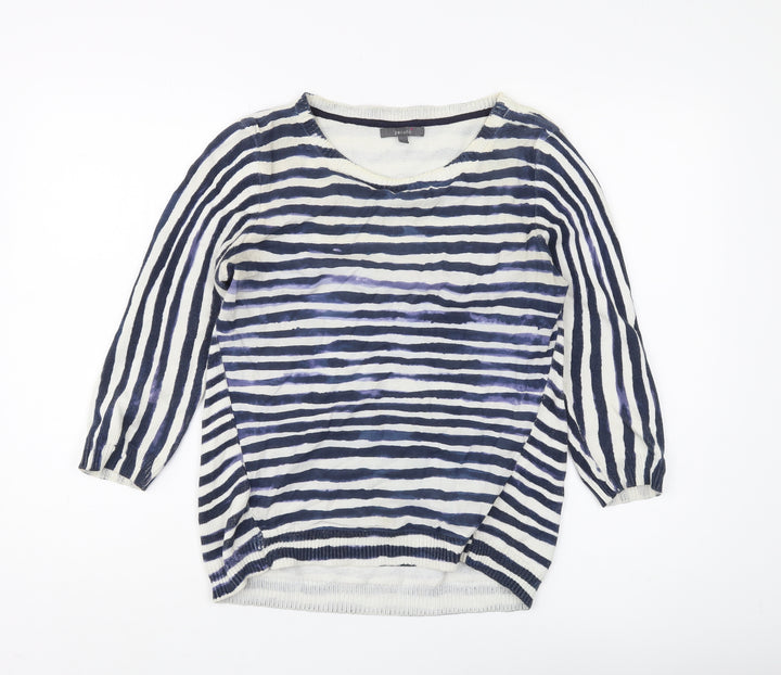 Per Una Women's Blue Striped Pullover Jumper Size 10