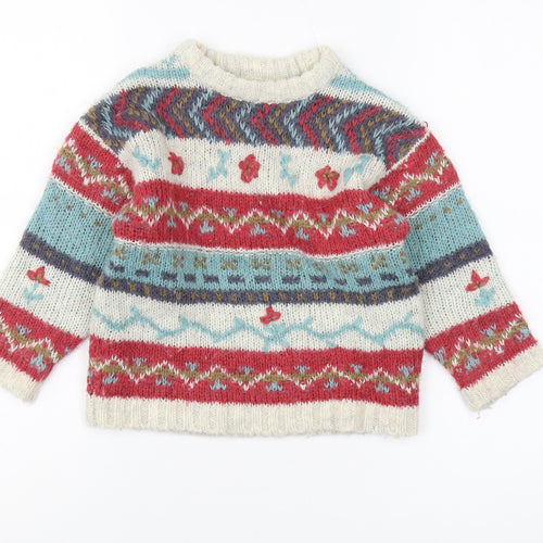 Zara Girls Multicoloured Fair Isle Jumper 3-4 Years