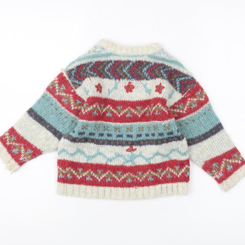 Zara Girls Multicoloured Fair Isle Jumper 3-4 Years