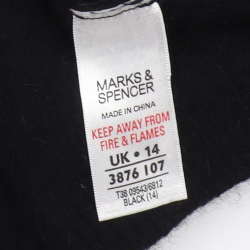 Marks and Spencer Women's Black Cardigan, Size 14
