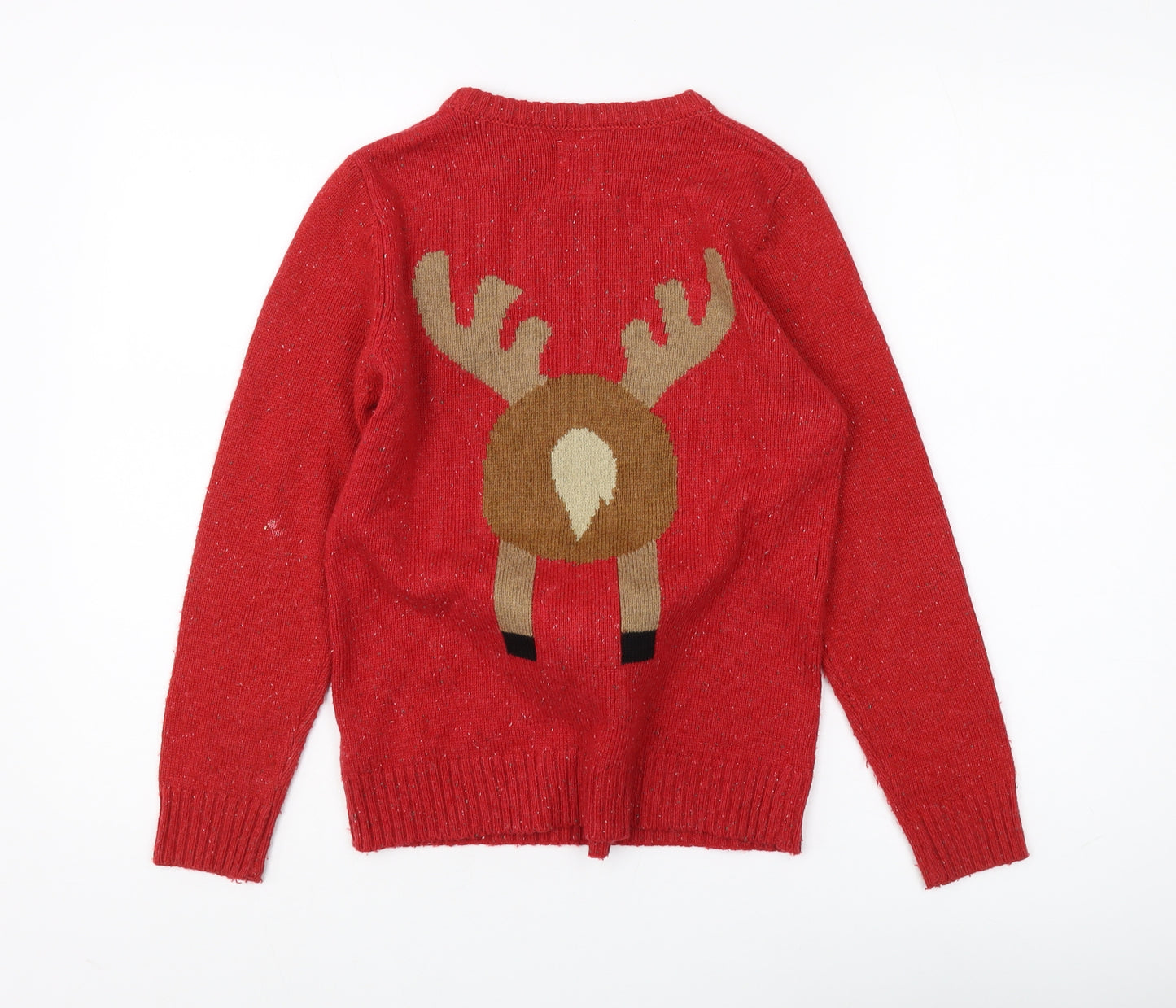 Next Boys Red Christmas Pullover Jumper, Age 10