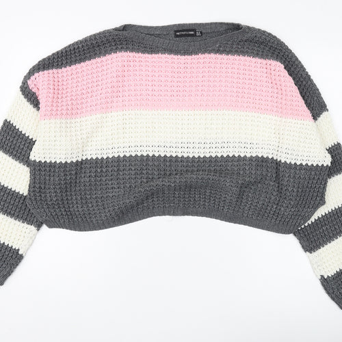 PrettyLittleThing Women's Striped Jumper, Size 10
