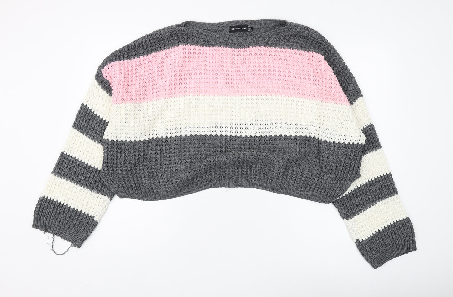 PrettyLittleThing Women's Striped Jumper, Size 10