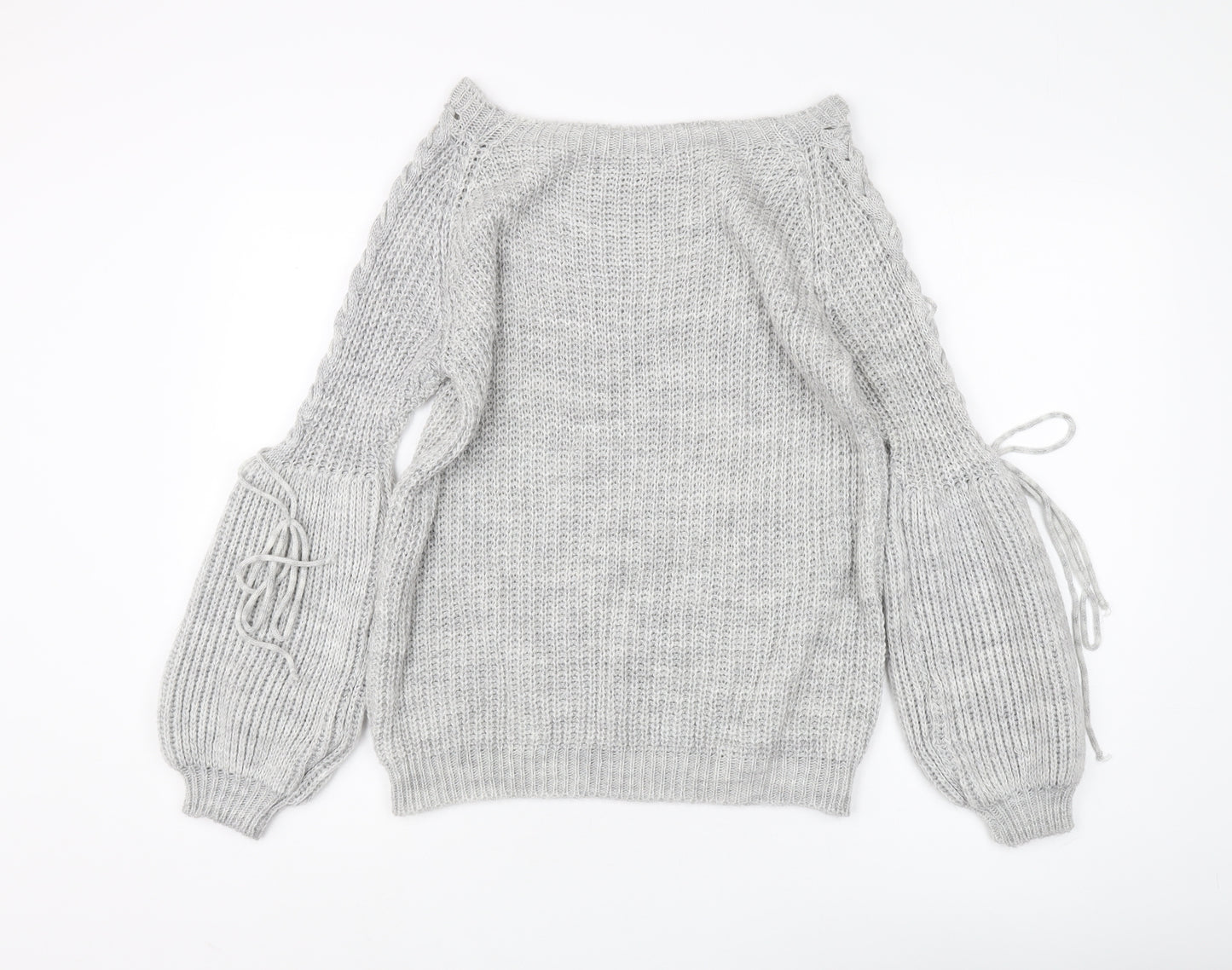 Cameo Rose Women's Grey Pullover Jumper M/L Boat Neck