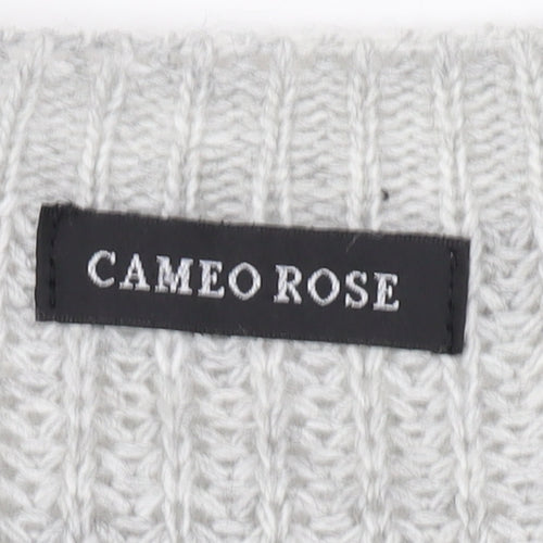 Cameo Rose Women's Grey Pullover Jumper M/L Boat Neck