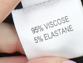 Saloos Women's Black Animal Print M Skirt