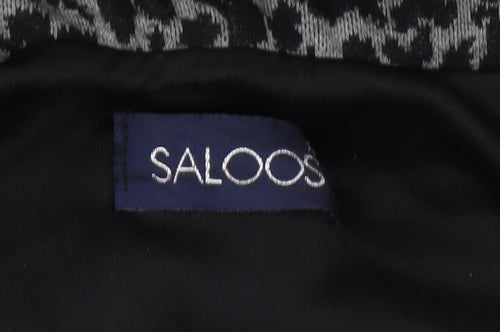 Saloos Women's Black Animal Print M Skirt