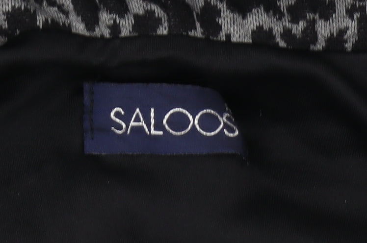 Saloos Women's Black Animal Print M Skirt