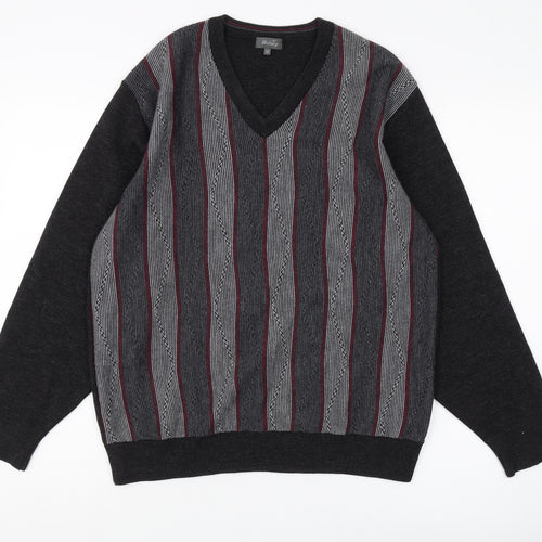 Wolsey Men's Black Striped Medium Pullover Jumper