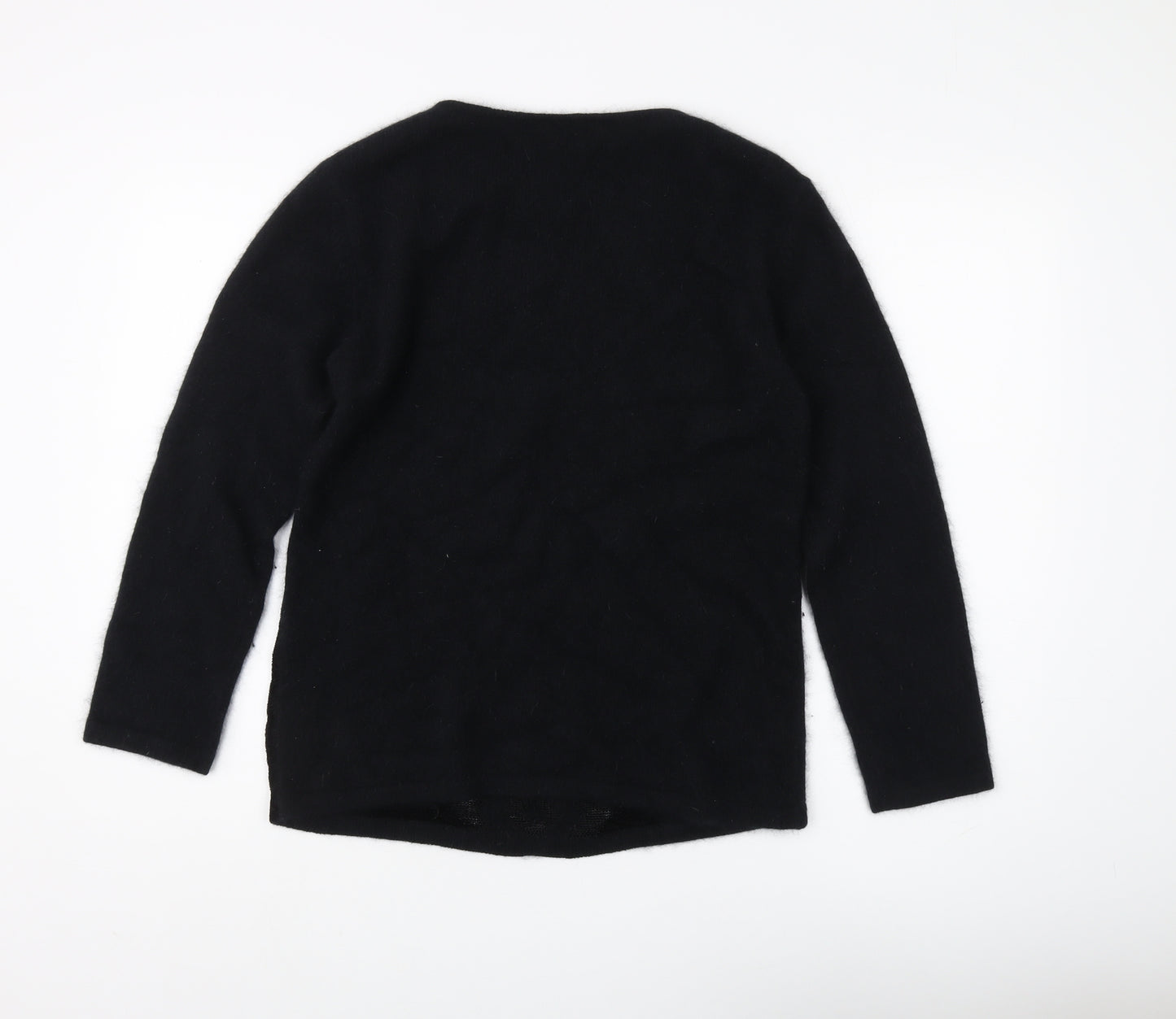 Erreco Women's Black Beaded Pullover Jumper Size 10