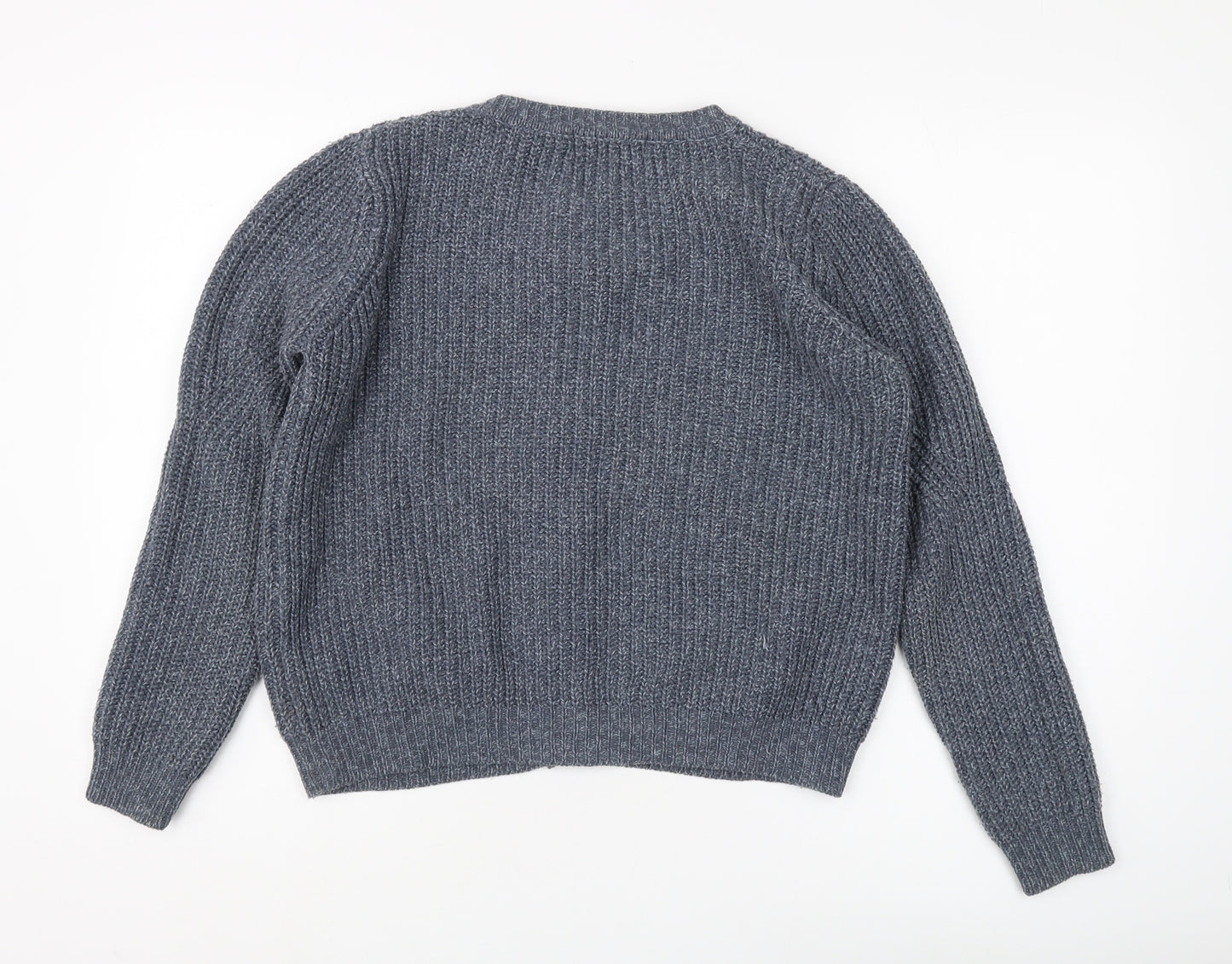 Marks and Spencer Women's Grey Cardigan, Size 12, Chunky Knit