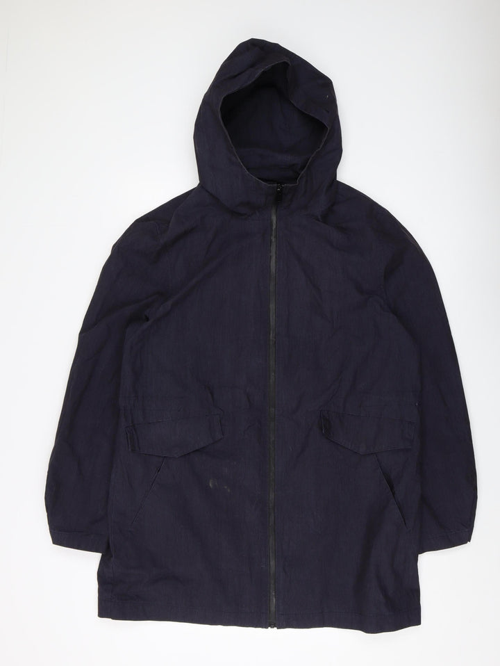 NōMe Unisex Black Parka Jacket 2XL Hooded Casual