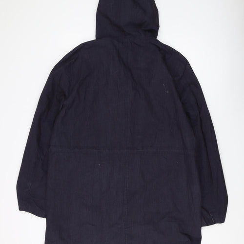 NōMe Unisex Black Parka Jacket 2XL Hooded Casual