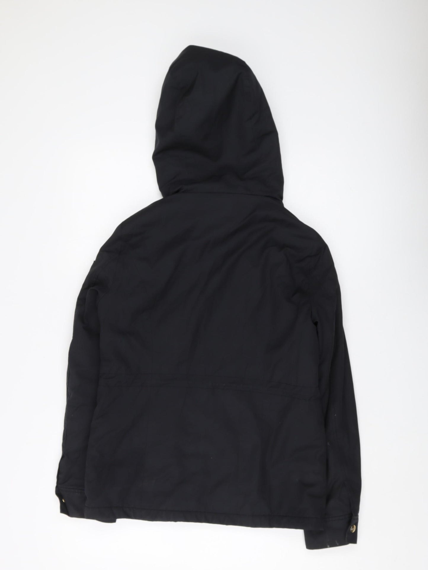 Topshop Women's Black Size 6 Hooded Parka Jacket