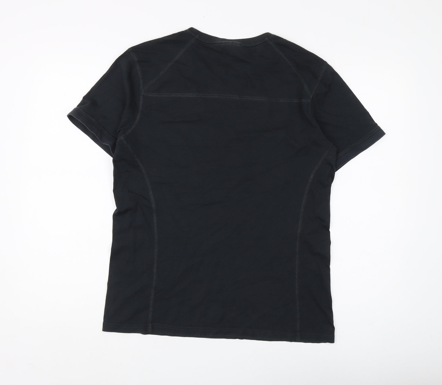 Police Men's Black Medium Cotton Crew Neck T-Shirt
