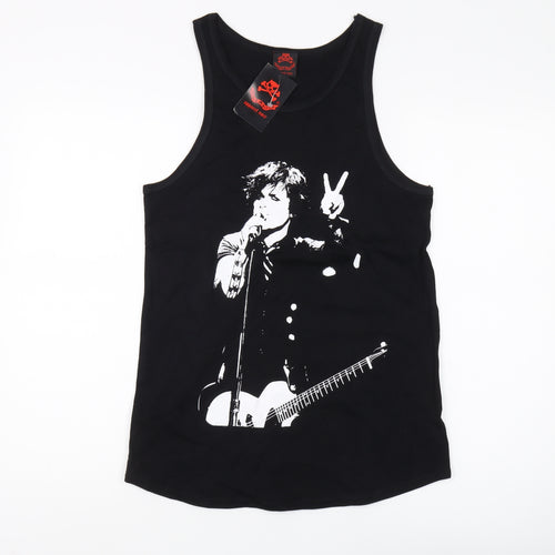 Death Kitty Black Music Tank Top Size 8 Women's