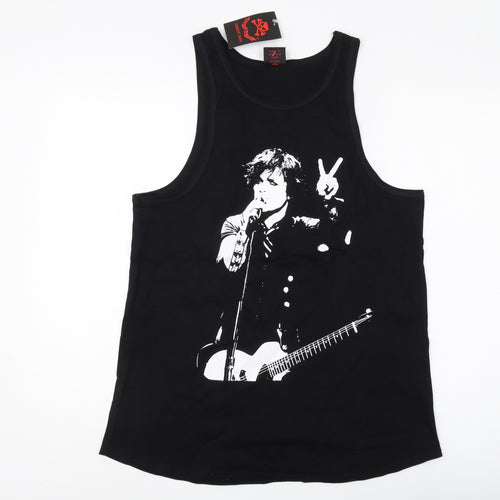 Death Kitty Unisex Black Music Tank Size 14