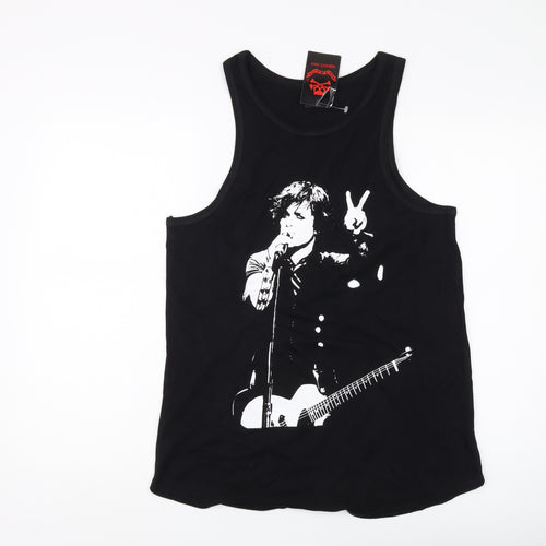 Death Kitty Women's Black Graphic Tank Top Size 12