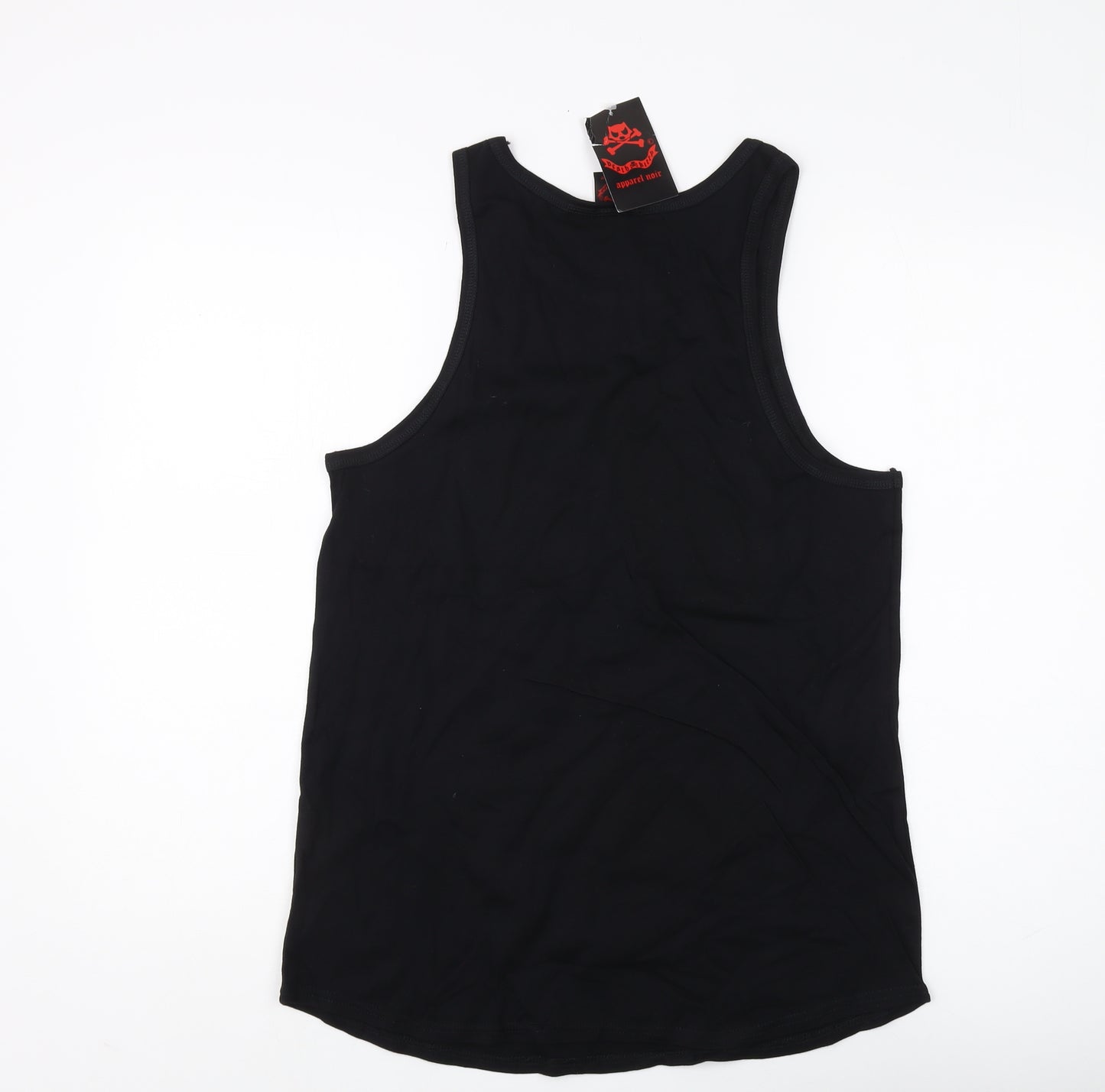 Death Kitty Women's Black Graphic Tank Top Size 12