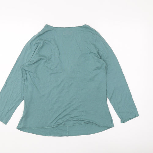Kew Women's Green XL Wrap Top Long Sleeve Casual