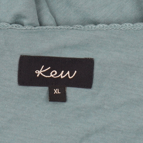 Kew Women's Green XL Wrap Top Long Sleeve Casual