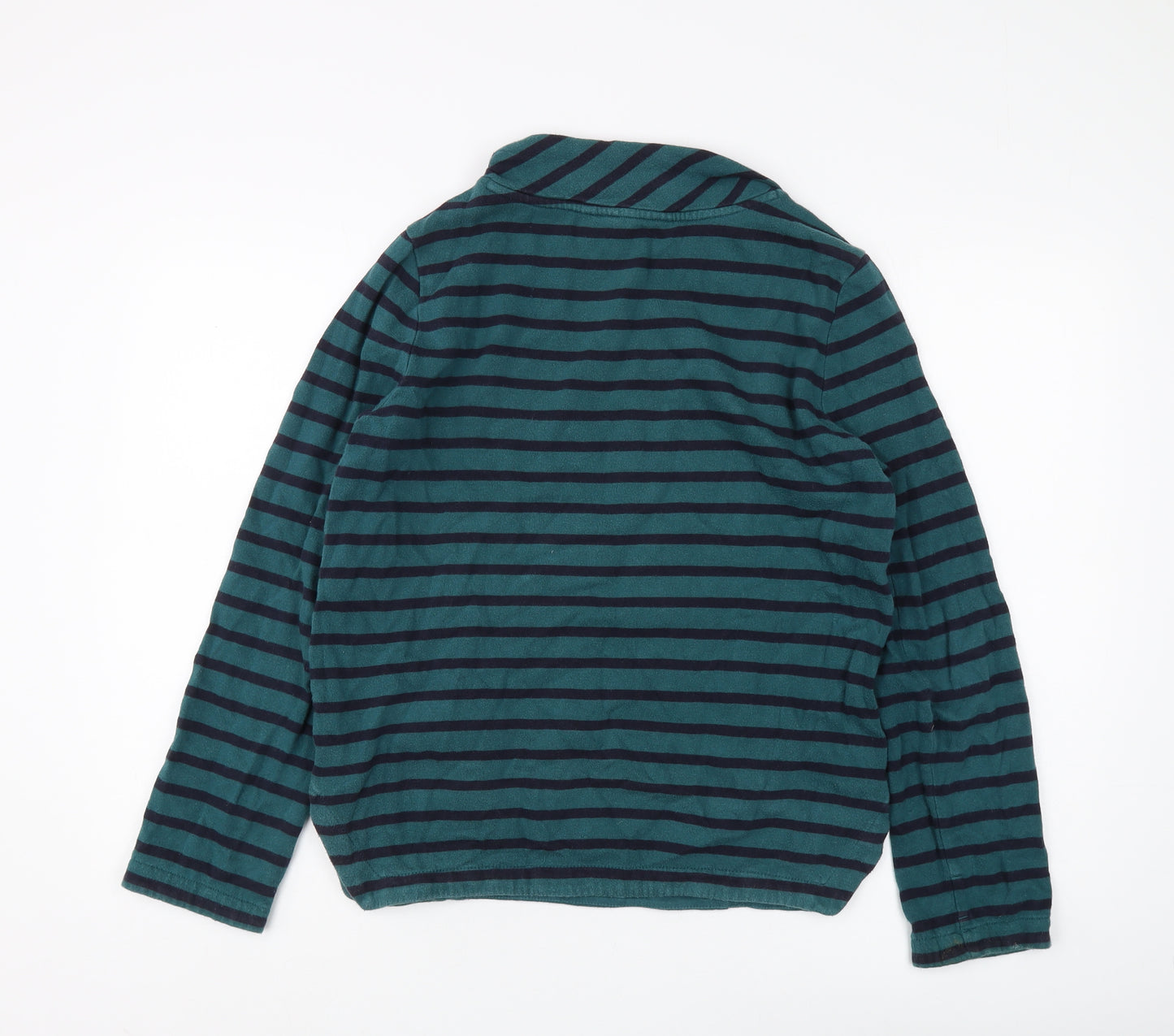 Seasalt Cornwall Women's Green Striped Cowl Neck Sweatshirt Size 8
