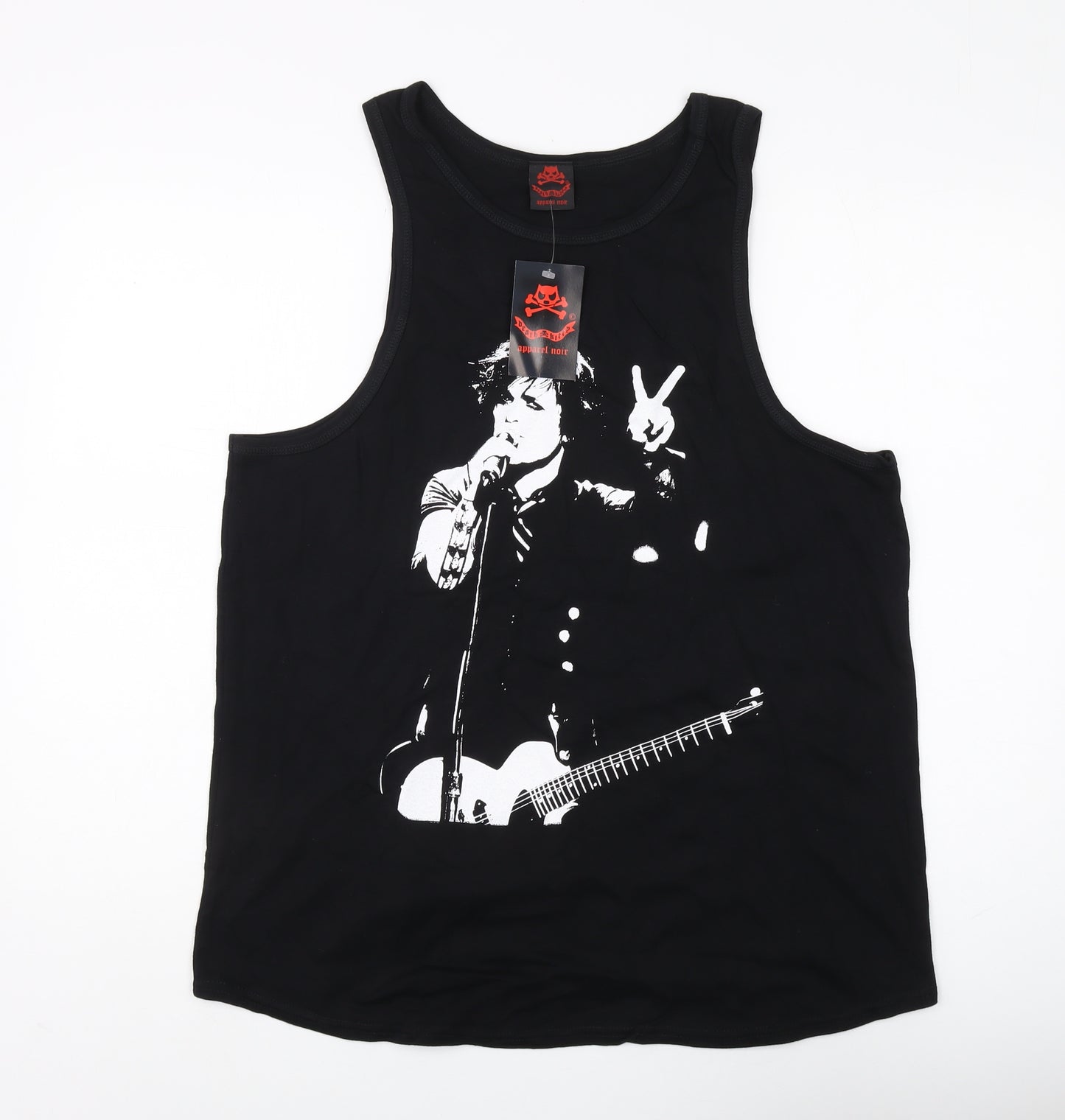 Death Kitty Women's Black Music Tank Top Size 18 Jersey