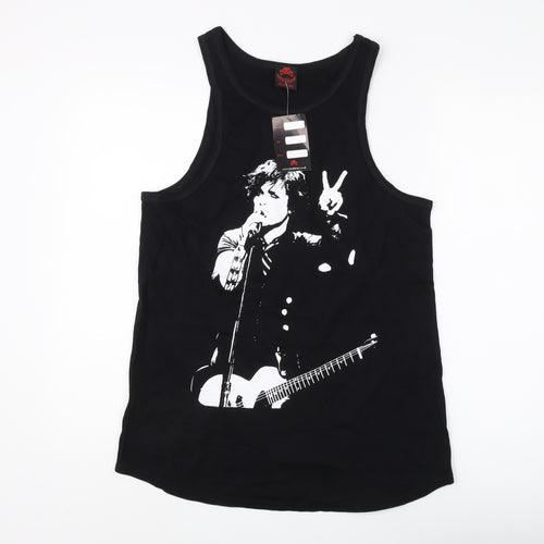 Death Kitty Women's Black Tank Top Size 12, Music Theme