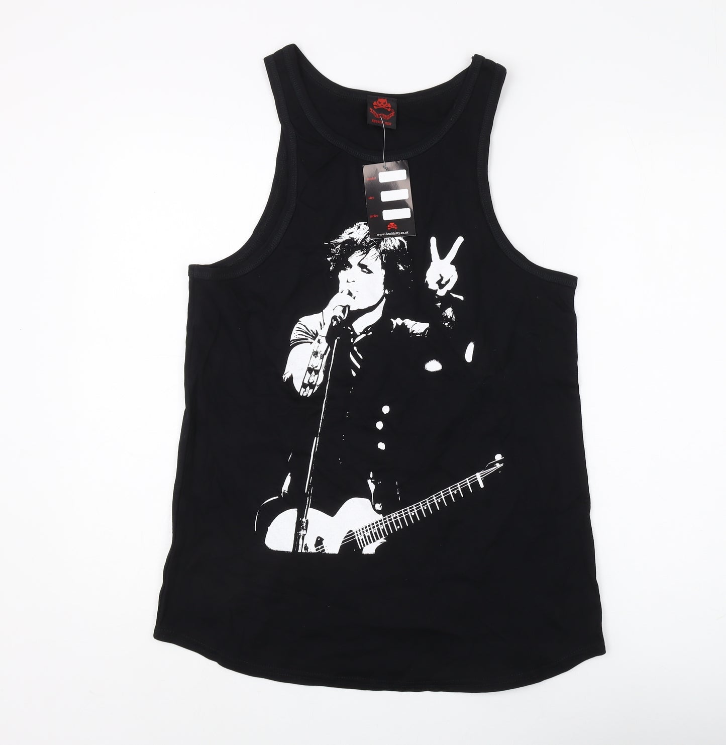 Death Kitty Women's Black Tank Top Size 12, Music Theme