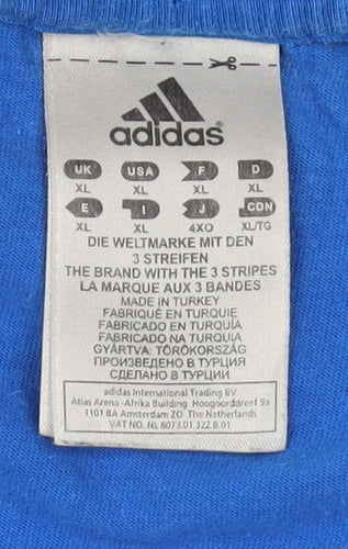 Adidas Men's Blue XL Graphic Print T-Shirt
