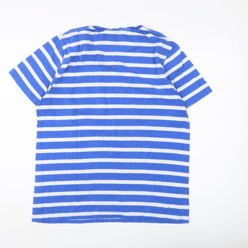 Fat Face Men's Blue Striped M Short Sleeve T-Shirt