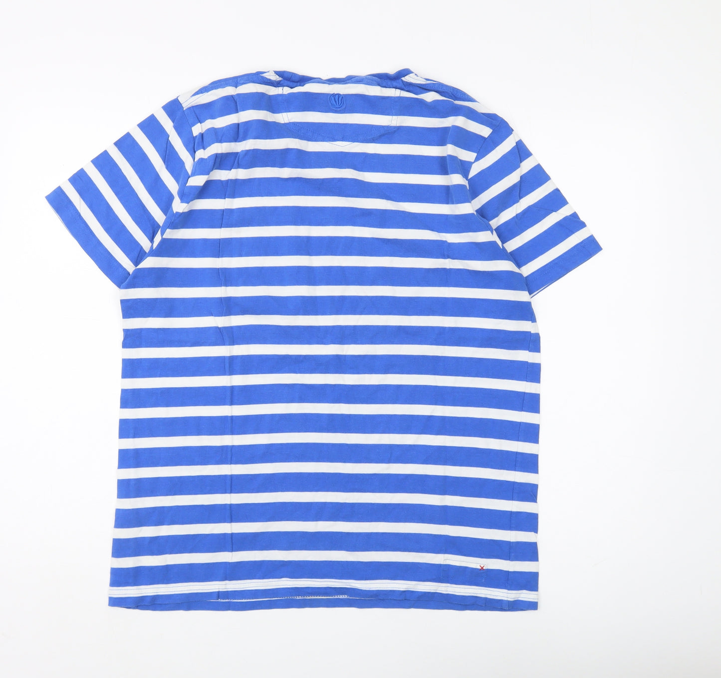 Fat Face Men's Blue Striped M Short Sleeve T-Shirt