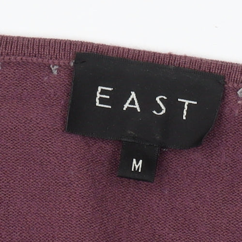 East Women's Purple V-Neck Pullover Jumper - M