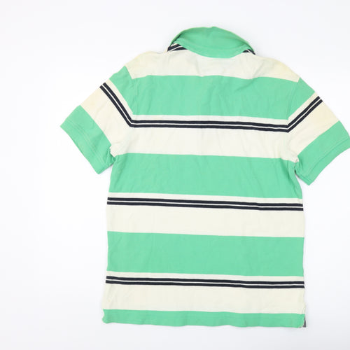 Tommy Hilfiger Men's Green Striped Polo M