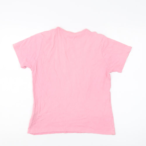EWM Women's Pink Cotton T-Shirt, Size M, Casual Wear