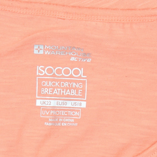 Mountain Warehouse Womens Orange T-Shirt Size 22