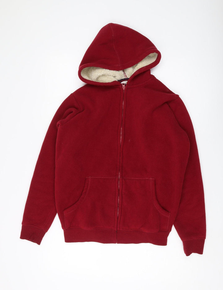 Cotton Traders Red Hooded Puffer Jacket S Men