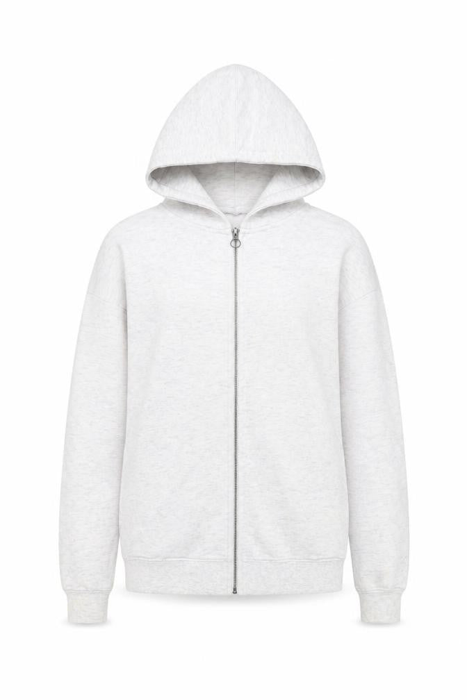Front view of Slazenger Women's Grey Full Zip Hoodie, size 10