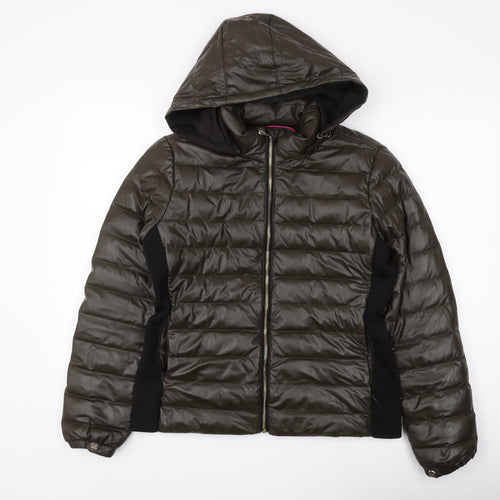 Steve Madden Women's Brown Puffer Jacket M - Hooded