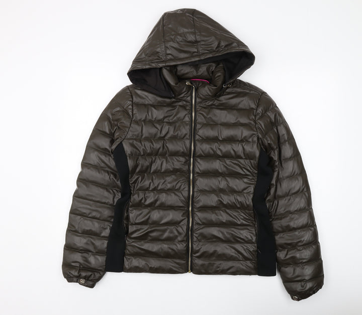 Steve Madden Women's Brown Puffer Jacket M - Hooded