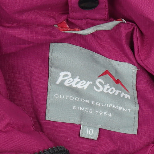 Peter Storm Women's Pink Parka Jacket Size 10